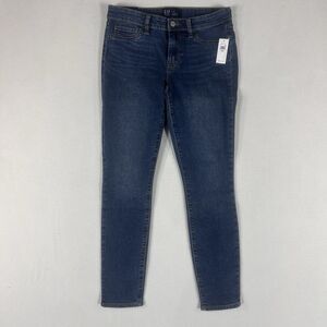 GAP Denim NEW Favorite Jegging Jeans Womens 0/25 Blue Denim Dark Mid Rise NWT